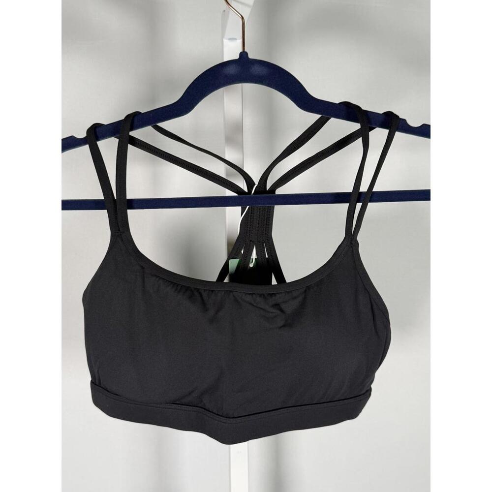 NWT Halara Strappy Back Sports Bra Black Size Medium - Picture 3 of 6